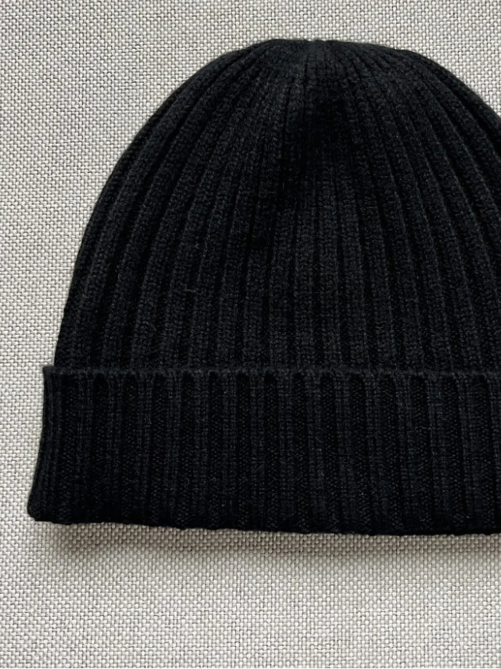 Rib Cashmere Beanie Nordstrom Black Rock/new  $45